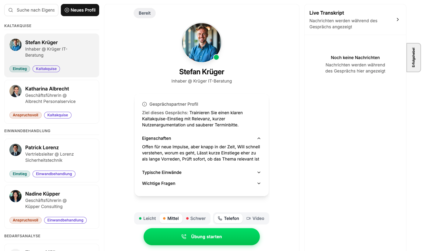 Screenshot: Ramp-up ohne verbrannte Leads